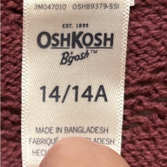 OshKosh B’gosh Cardigan / Sweater in Brick, Size 14, EUC - Picture 13 of 17